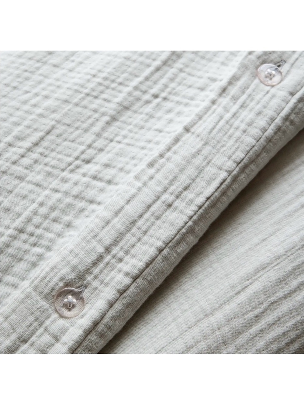 QUINCE Organic Airy Gauze Duvet Cover in Mist Buttons Full/Queen - NWOT - Picture 5 of 5